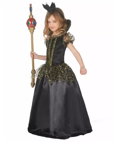 Evil Black Queen Costume for Girls, Size: 3-4 years (92-104 cm), image 2