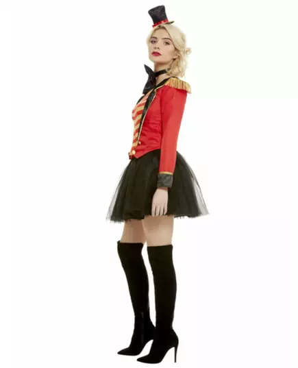 Red ringmaster costume for women, Size: X-Small, image 2