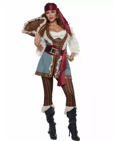 Luksuriøst piratkostyme for kvinner, Størrelse: X-Small (36/38), bilde 2