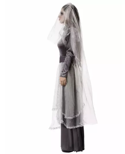 Grey funeral bride costume for women, Size: X-Large, image 2