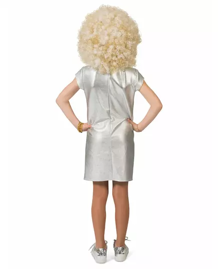 Silver disco dress costume for girls, Size: 10-12 years(140 cm), image 2