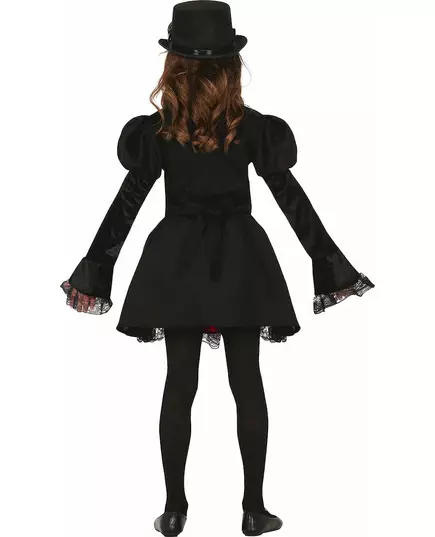 Glamorøst rødt steampunk-kostyme for jenter, Størrelse: 9 år (125–135 cm), bilde 2