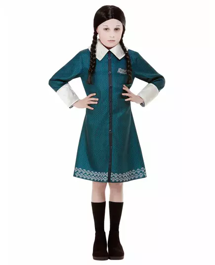 Onsdag Addams-familien kostyme til jenter, Størrelse: 4–6 år (115/128 cm), bilde 2