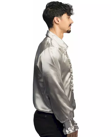 Men's silver disco shirt, Size: X-Large (54/56), image 3