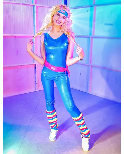 Barbie Aerobic Kostyme for Kvinner, Størrelse: Small, bilde 2