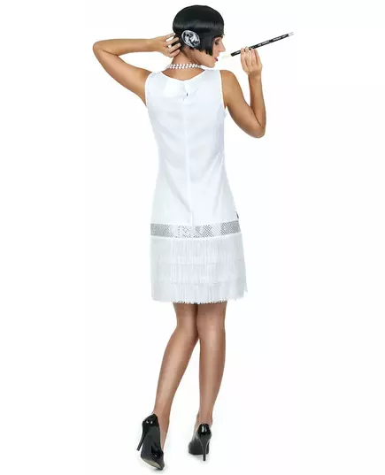 White Charleston costume for women, Size: Medium, image 3