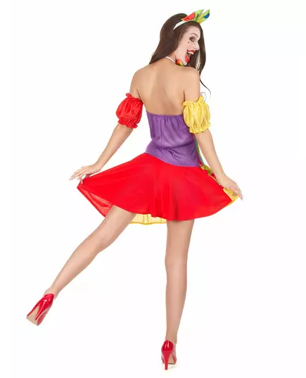 Women's colorful clown costume, Size: M/L, image 3