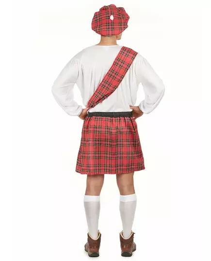 Red and white Scottish costume for men, Size: X-Large, image 3