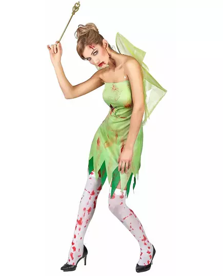 Bloody green fairy costume for women, Size: Large, image 3