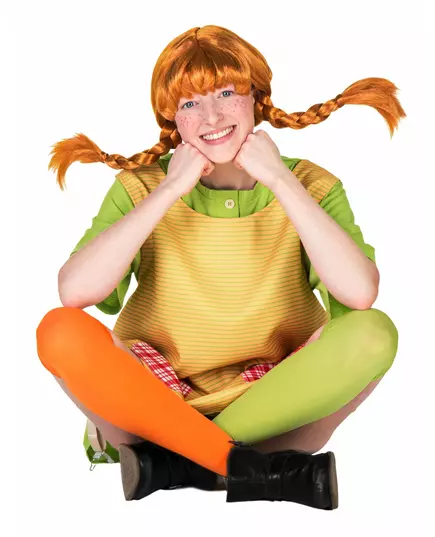 Pippi Langstrømpe-kostyme til kvinner, Størrelse: Medium, bilde 3