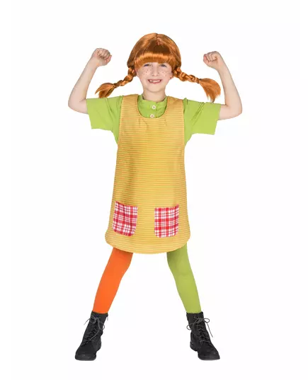 Pippi Langstrømpe-kostyme til jenter, Størrelse: 7–8 år (122–128 cm), bilde 3