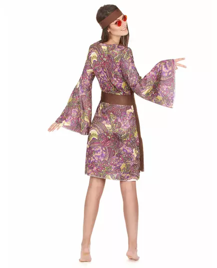 Women's paisley pattern hippie costume, Size: Medium/Large, image 3