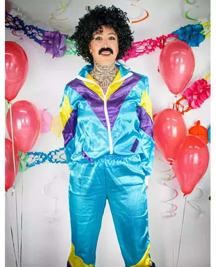Adult 80s blue jogging suit, Size: X-Large, image 3