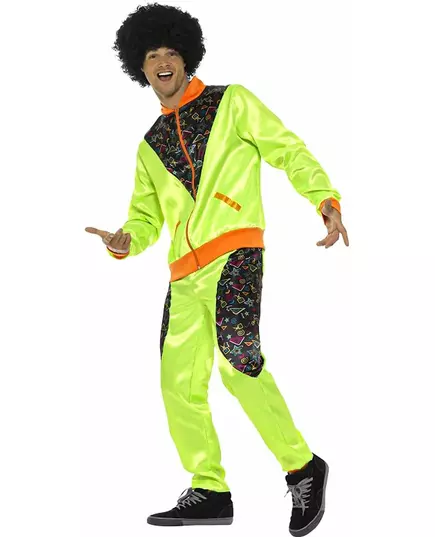 Grønn retro joggedress for menn, Størrelse: Large, bilde 3