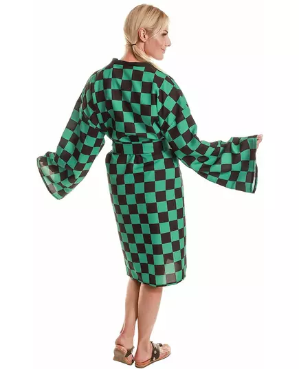 Rutete manga kimono-kostyme for voksne, Størrelse: Small, bilde 2