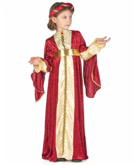 Medieval queen girl costume, Size: 10-12 years (130-140 cm), image 3