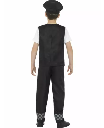 Black and white police costume for boys, Size: 10-12 years(145/158 cm), image 3