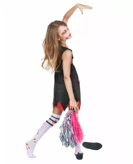 Halloween zombie cheerleader-kostyme til jenter, Størrelse: 10–12 år (L), bilde 3