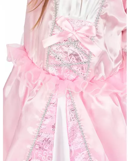 Princess costume with a flower crown for girls, Size: 7-9 years (120-130 cm), image 3