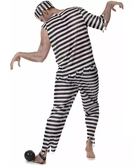 Scary Zombie Prisoner Costume for Men, Size: X-Large, image 3