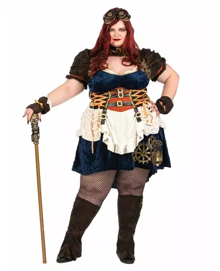 Retro futuristisk steampunk-kostyme for kvinner, Størrelse: Large (42/44), bilde 3