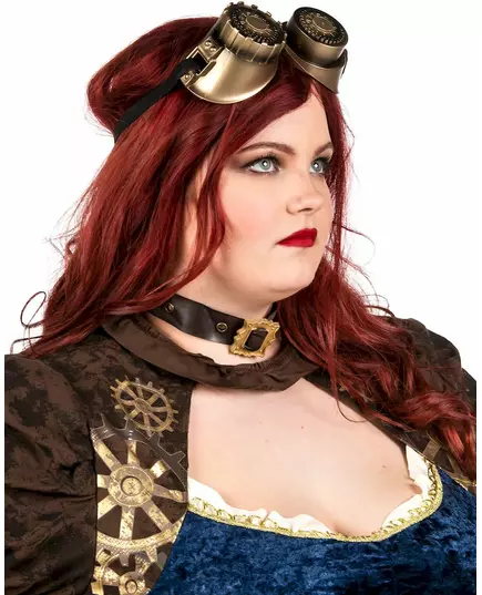 Retro futuristisk steampunk-kostyme til kvinner i pluss størrelse, Størrelse: XX-Large (46/48), bilde 2
