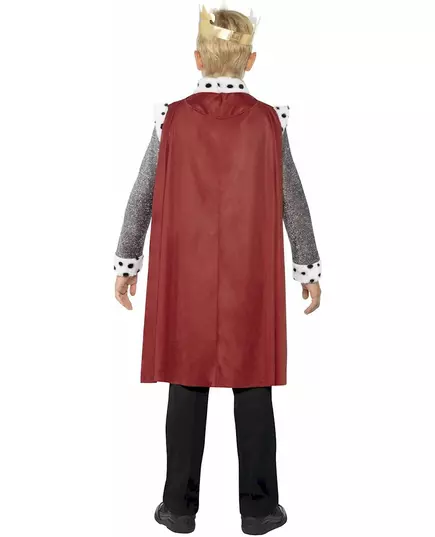 Medieval king costume for boys, Size: 10-12 years (145/158 cm), image 3