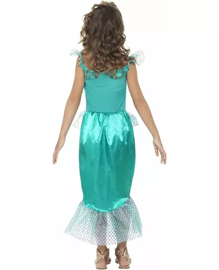 Mermaid costume with scales for girls, Size: 7-9 years (130/143 cm), image 3