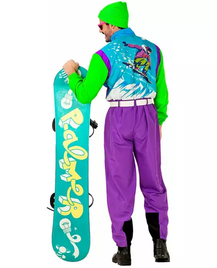 Fluorescerende snowboardkostyme for voksne, Størrelse: Medium, bilde 2