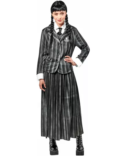 Wednesday Addams skoleuniformkostyme for kvinner, Størrelse: Medium, bilde 2