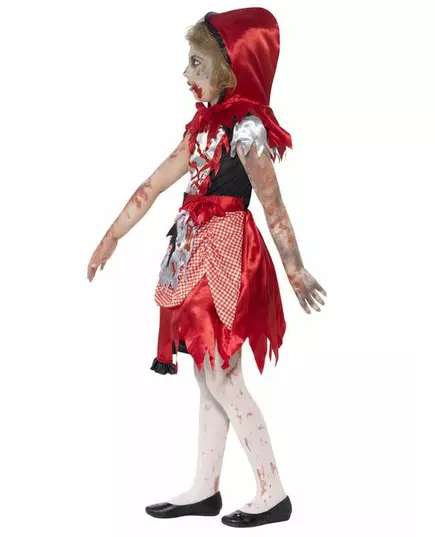 Rødhette-zombiekostyme til jenter, Størrelse: 7–9 år (130/143 cm), bilde 3