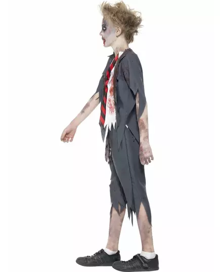 Zombie-skoleguttkostyme til gutter Halloween, Størrelse: 10–12 år (145/158 cm), bilde 3