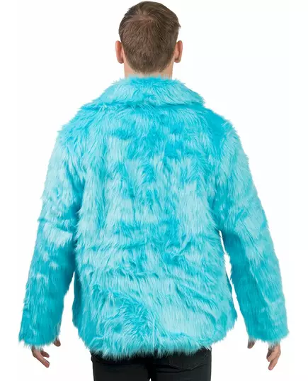Blå fuskepelsjakke for voksne, Størrelse: X-Large (190 cm), bilde 2