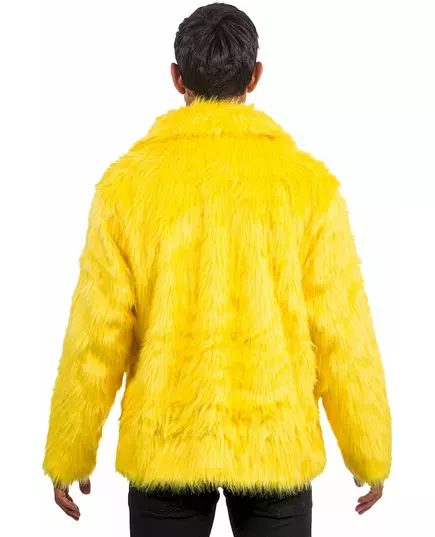 Gul fuskepelsjakke for voksne, Størrelse: X-Large (190 cm), bilde 2