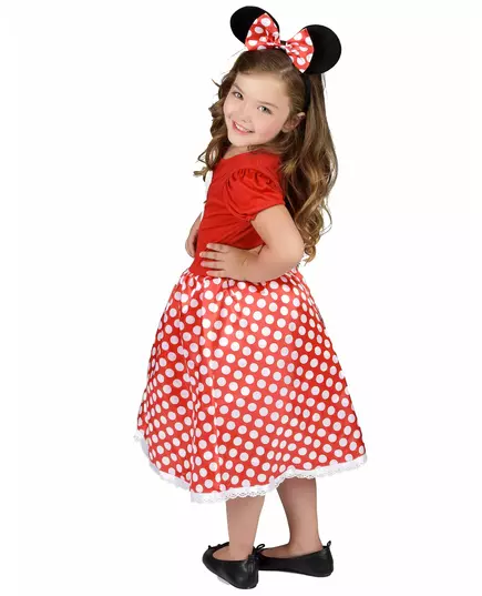 White polka dot mouse costume for girls, Size: 7-9 years (M), image 3