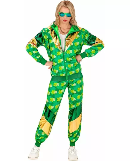 Voksen St. Patricks Day-treningsdrakt med kløvermotiv, Størrelse: Large, bilde 2