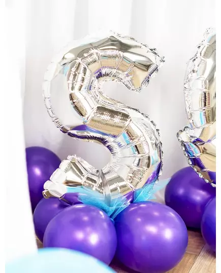32 cm silver letter foil balloon, Size: R, image 3