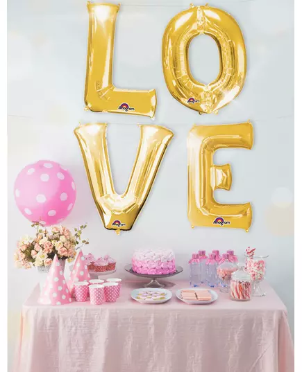 86 cm gold letter foil balloon, Size: E, image 3