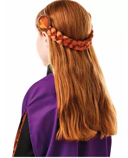 Anna Frozen 2 Girls' Costume and Braid Set, Size: 7-8 years(122-128 cm), image 3