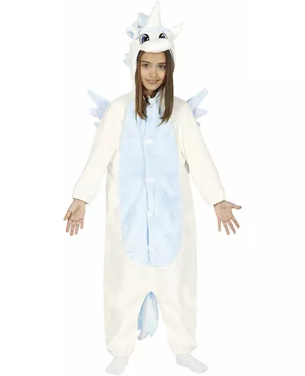 Hvit og blå enhjørningsjumpsuit til barn, Størrelse: 5–6 år (110–115 cm), bilde 3