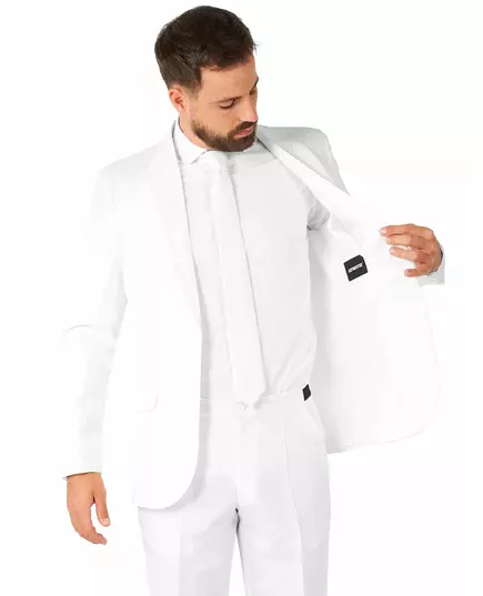 Mr. Solid hvit dress til menn Suitmeister, Størrelse: Medium (EU 48-50), bilde 3