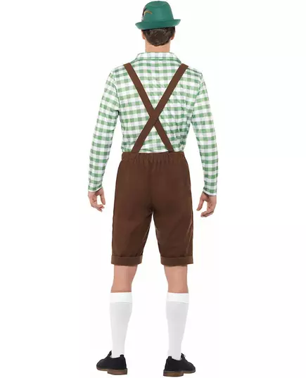 Green and brown Bavarian costume for adults, Size: X-Large, image 3