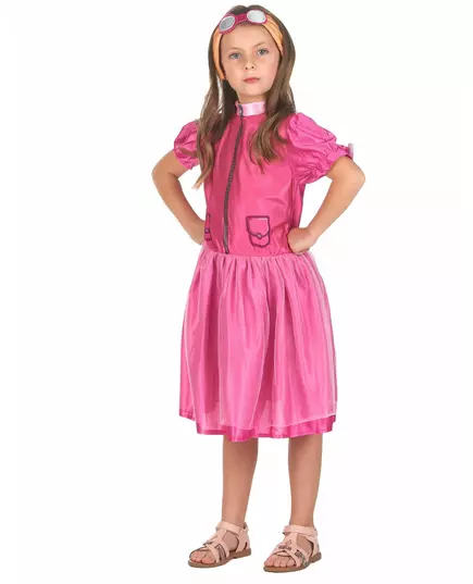 Pink aviator dog costume for girls, Size: 4-6 years (110-120 cm), image 3