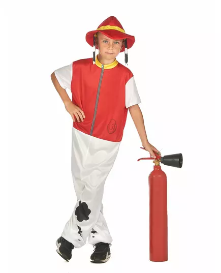 Red firefighter dog costume for children, Size: 7-9 years (120-130 cm), image 3