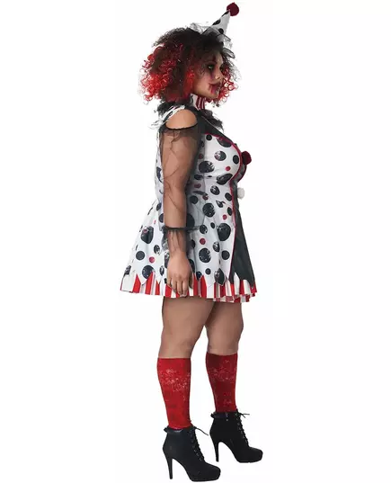 Psycho clown costume dress plus size women, Size: XXX-Large (48/50), image 3