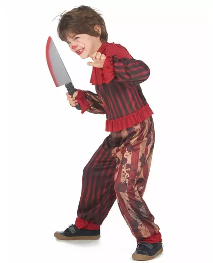 Boys' Red Terrifying Clown Costume, Size: 7-9 years (120-130 cm), image 3