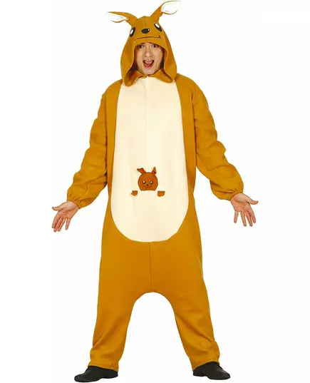 Adult kangaroo jumpsuit costume, Size: Large, image 3
