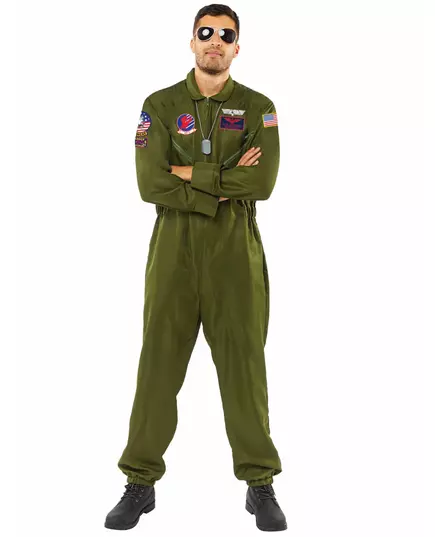 Top Gun jumpsuit costume for men, Size: X-Large, image 3