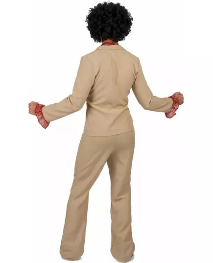 Beige Frynsete Discokostyme for Menn, Størrelse: X-Large, bilde 3