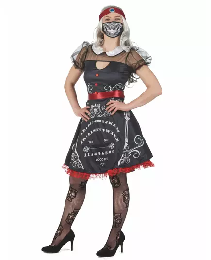 Black and white fortune teller costume for women, Size: Small, image 3